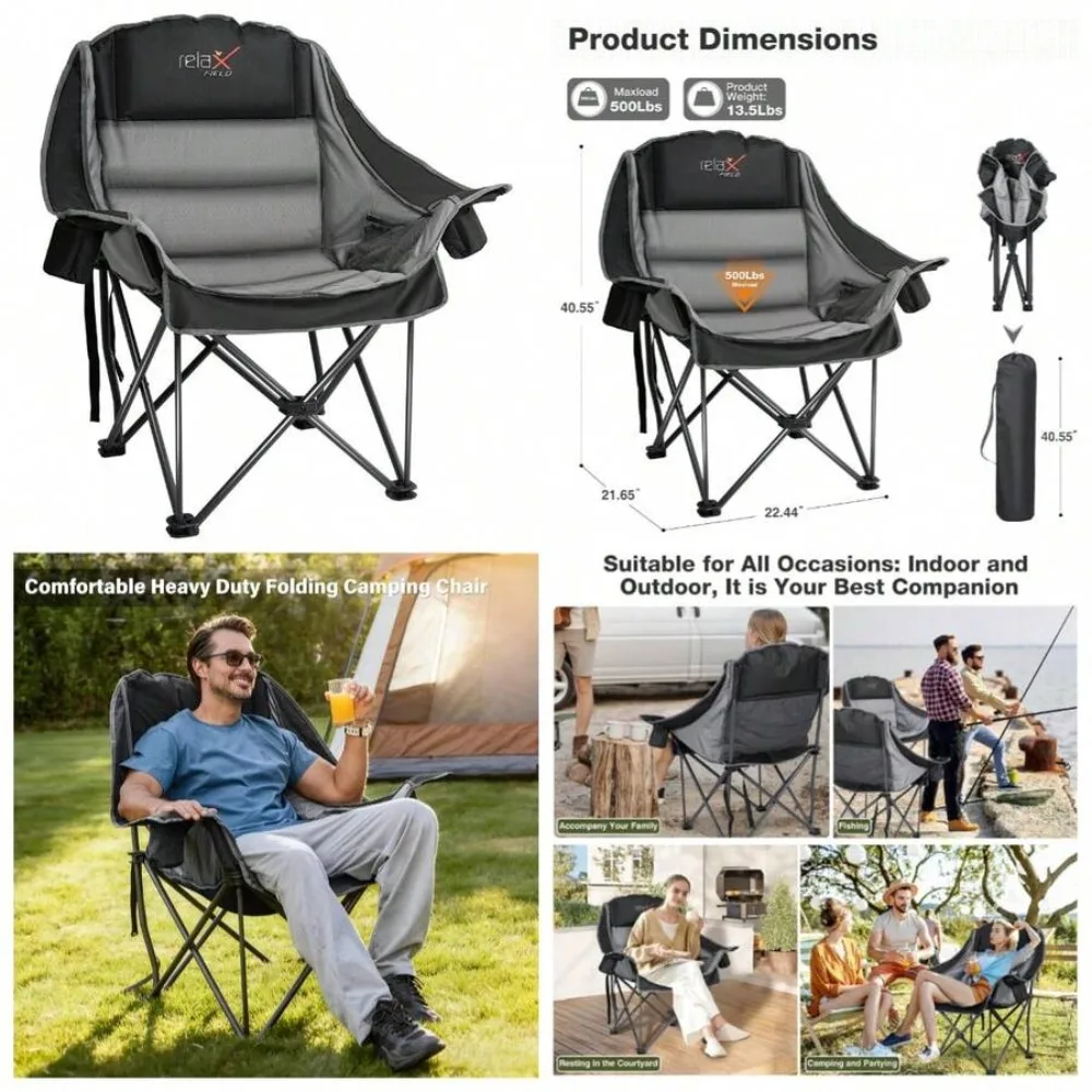 Chaise de camping surdimension - Hunting And Fishing Outdoor Chairs avis et prix