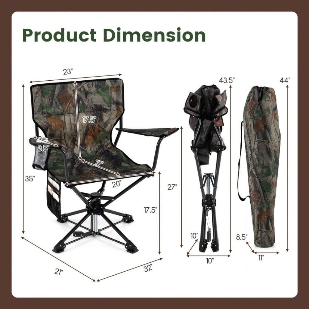 Chaise de chasse pivotante à 3 - Hunting And Fishing Outdoor Chairs avis et prix