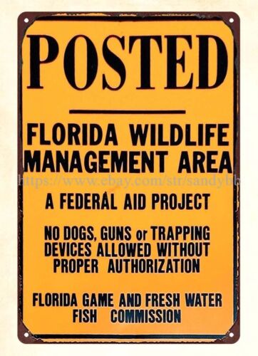 Panneau métallique en étain po - Florida Hunting Fishing & Outdoor Adventures Reviews avis et prix